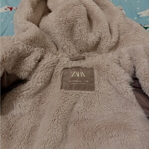 Zara Soft Cream Fleece Jacket